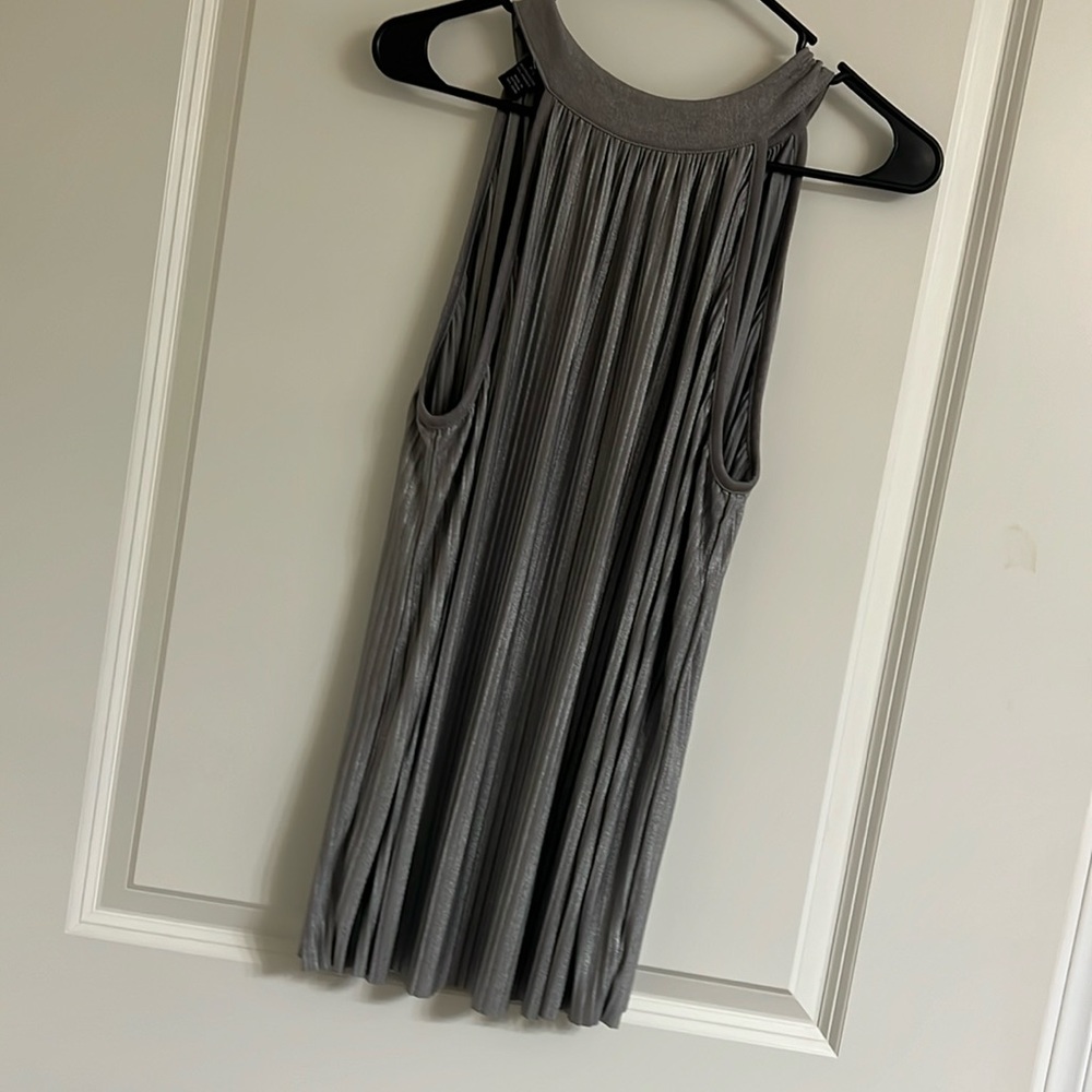 Silver loose fitting dress blouse